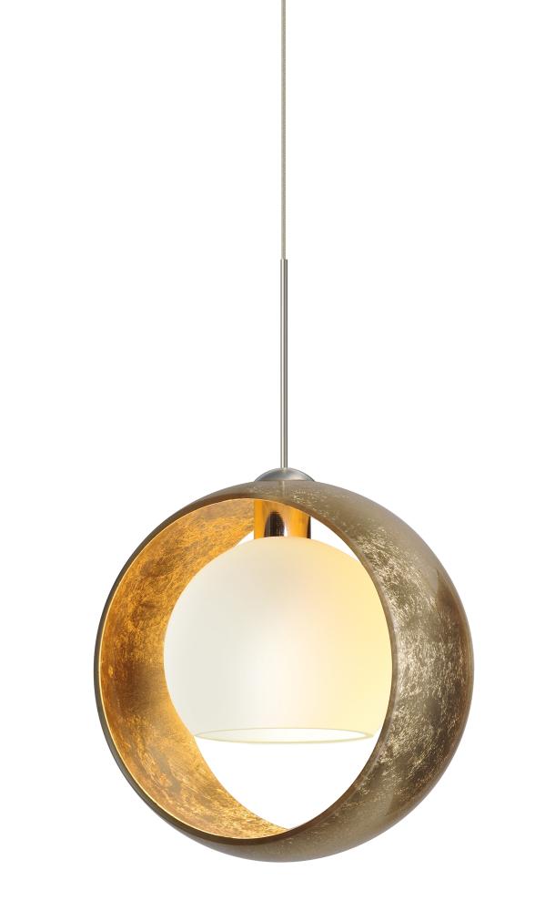 Besa Pendant Pogo Satin Nickel Gold/Inner Gold 1x35W MAX GY6.35 Base