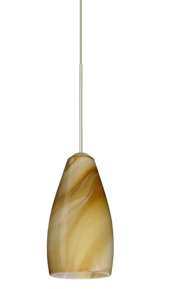 Besa Pendant Karli Satin Nickel Honey 1x50W MAX GY6.35 Base