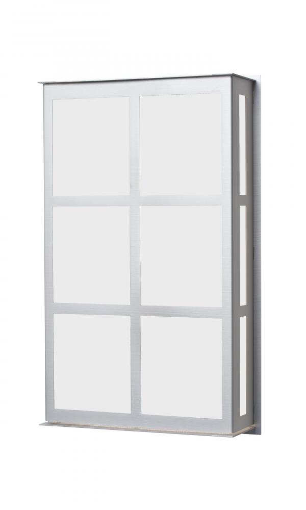 Besa Outdoor Bree 16 Brushed Aluminum White Acrylic 2x60W B10