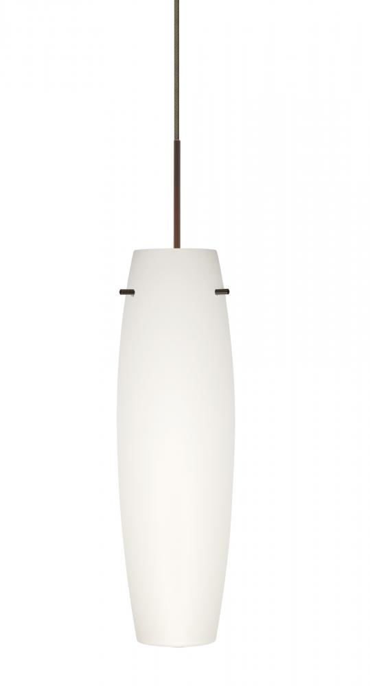 Besa Stilo 11 Pendant, Opal Matte, Bronze, 1x50W MAX GY6.35 Base
