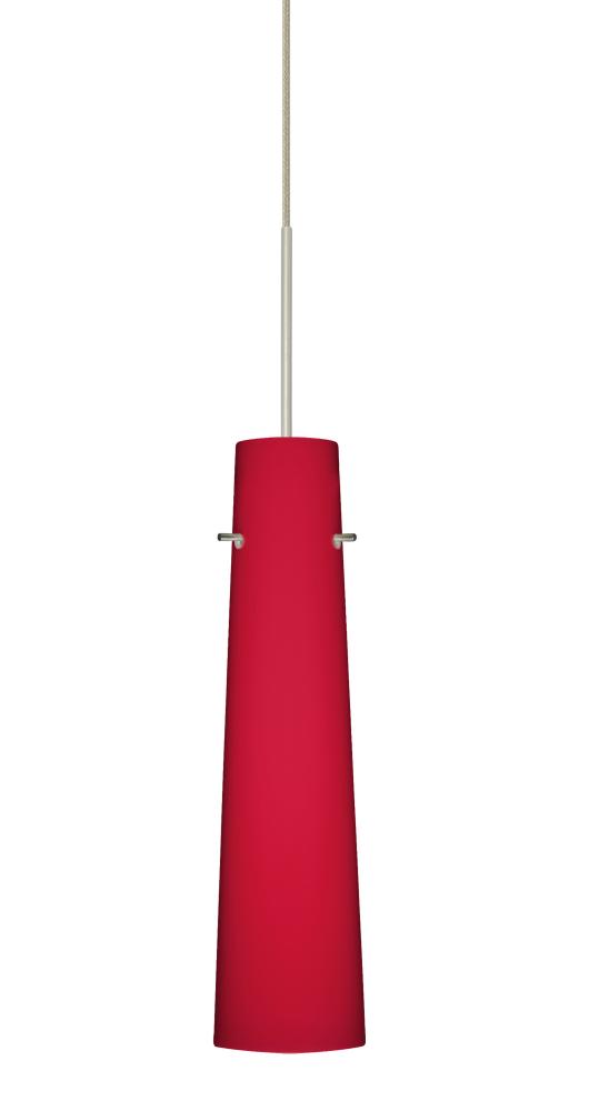 Besa Camino Pendant Satin Nickel Ruby Matte 1x50W MAX GY6.35 Base
