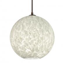 Besa Lighting 1JC-COCO1219-BR-L - Besa Coco 12 Pendant, Carrera, Bronze Finish, 1x60W Medium Base, 15Ft. Cord