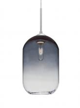 Besa Lighting 1JC-OMEGA12ST-SN - Besa, Omega 12 Cord Pendant, Steel/Clear, Satin Nickel Finish, 1x60W Medium Base
