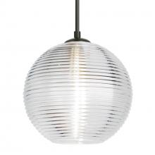 Besa Lighting 1JT-461600-LED-BK - Besa Kristall 8 Pendant Black Clear 1x9W LED