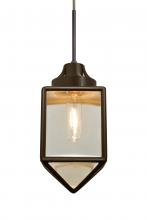 Besa Lighting 1JT-BRAVOBR-BR - Besa, Bravo Cord Pendant, Bronze/Gold Bubble, Bronze Finish, 1x60W Medium Base