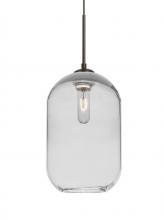 Besa Lighting 1JT-OMEGA12CL-BR - Besa, Omega 12 Cord Pendant, Clear, Bronze Finish, 1x60W Medium Base