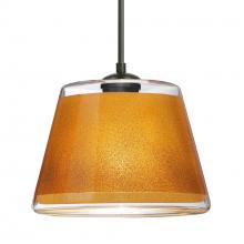 Besa Lighting 1JT-PIC9GD-BK - Besa Pendant Pica 9 Black Gold Sand 1x75W Medium Base