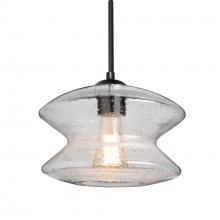 Besa Lighting 1JT-ZENCL-BK - Besa, Zen Cord Pendant, Clear Bubble, Black Finish, 1x60W Medium Base