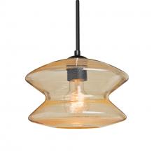 Besa Lighting 1JT-ZENGD-BK - Besa, Zen Cord Pendant, Gold Bubble, Black Finish, 1x60W Medium Base