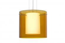 Besa Lighting 1KG-G18407-LED-SN - Besa Pahu 12 LED Pendant Transparent Armagnac Satin Nickel 1x11W LED