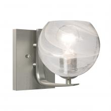 Besa Lighting 1WC-JILLYCL-SN - Besa, Jilly Vanity, Vapor Clear, Satin Nickel Finish, 1x60W Medium Base