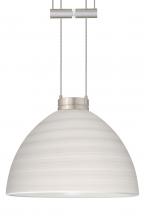 Besa Lighting 1XA-4679KR-SN - Besa Pendant Brella Satin Nickel Chalk 1x50W Halogen