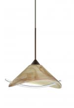 Besa Lighting 1XC-181305-BR - Besa Pendant Hoppi Bronze Mocha/Clear 1x50W MAX GY6.35 Base