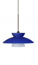 Besa Lighting 1XC-271823-BR - Besa Pendant Trilo 7 Bronze Blue Matte 1x50W MAX GY6.35 Base