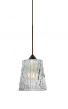 Besa Lighting 1XC-512500-BR - Besa Pendant Nico 4 Bronze Clear Stone 1xMAX GY6.35 Base