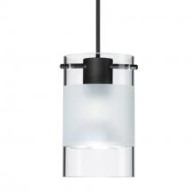 Besa Lighting 1XC-6524EC-BK - Besa Pendant Scope 4, Black Finish, Clear/Frost 1x50W MAX GY6.35 Base MR16