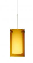 Besa Lighting 1XC-G44007-SN - Besa Pendant Pahu 4 Satin Nickel Transparent Armagnac/Opal 1xMAX GY6.35 Base