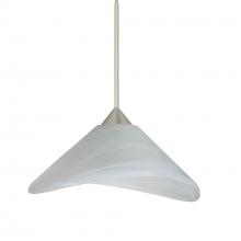 Besa Lighting 1XT-191352-SN - Besa Pendant Hoppi Satin Nickel Marble 1x50W MAX GY6.35 Base