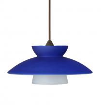 Besa Lighting 1XT-271823-BR - Besa Pendant Trilo 7 Bronze Blue Matte 1x50W MAX GY6.35 Base