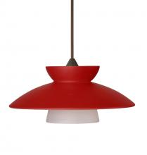 Besa Lighting 1XT-271831-BR - Besa Pendant Trilo 7 Bronze Red Matte 1x50W MAX GY6.35 Base