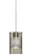 Besa Lighting 1XT-6524ES-LED-SN - Besa Pendant Scope 4 Satin Nickel Smoke/Frost 1x5W LED MR16