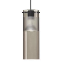 Besa Lighting 1XT-6527ES-BK - Besa Pendant Scope 7, Black Finish, Smoke/Frost 1x50W MAX GY6.35 Base MR16