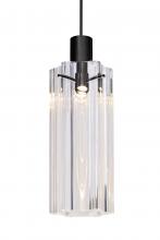 Besa Lighting 1XT-ICE7CL-BK - Besa Ice 7 Pendant, Clear Glass, Black Finish, 1x35W 35W MAX GY6.35 Base