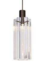 Besa Lighting 1XT-ICE7CL-BR - Besa Ice 7 Pendant, Clear Glass, Bronze Finish, 1x35W 35W MAX GY6.35 Base
