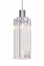 Besa Lighting 1XT-ICE7CL-SN - Besa Ice 7 Pendant, Clear Glass, Satin Nickel Finish, 1x35W 35W MAX GY6.35 Base