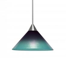 Besa Lighting 1XP-JADEPB-SN - Besa, Jade Cord Pendant, Purple/Blue, Satin Nickel Finish, 1x50W Halogen