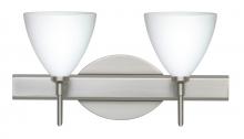 Besa Lighting 2SW-177907-LED-SN - Besa Wall Mia Satin Nickel Opal Matte 2x5W LED
