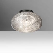 Besa Lighting 4912GLC-BK - Besa Pape 10 Ceiling, Glitter, Black Finish, 1x60W MAX Medium base