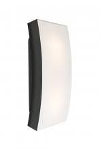 Besa Lighting BILLOW15-BK - Besa, Billow 15 Outdoor Sconce, Opal/Black, Black Finish, 2x60W Medium Base