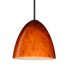 Besa Lighting J-4470HB-BK - Besa Vila Pendant For Multiport Canopy Black Habanero 1x60W Medium Base