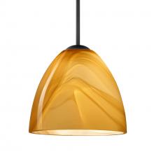 Besa Lighting J-4470HN-BK - Besa Vila Pendant For Multiport Canopy Black Honey 1x60W Medium Base