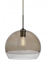 Besa Lighting J-ALLY12SM-EDIL-BR - Besa, Ally 12 Cord Pendant For Multiport Canopy, Smoke/Clear, Bronze Finish, 1x5W LED Filament