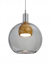 Besa Lighting J-BENJISMMD-LED-SN - Besa, Benji Cord Pendant For Multiport Canopy, Smoke/Medium, Satin Nickel Finish, 1x9W LED
