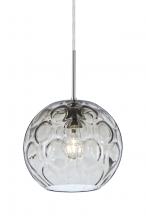Besa Lighting J-BOMYCL-SN - Besa Bombay Pendant For Multiport Canopy, Clear, Satin Nickel Finish, 1x60W Medium Base
