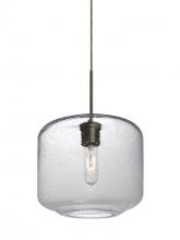 Besa Lighting J-NILES10CL-BR - Besa Niles 10 Pendant For Multiport Canopy, Clear Bubble, Bronze Finish, 1x60W Medium Base T10
