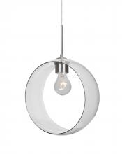 Besa Lighting J-PLATOCL-SN-NI - Besa, Plato Cord Pendant For Multiport Canopies, Clear, Satin Nickel Finish, 1x60W Medium Base