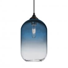 Besa Lighting OP-OMEGA12ST-BK - Besa, Omega 12 Outdoor Pendant, Steel/Clear, Black Finish, 1xE26 Base