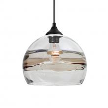 Besa Lighting OP-SPIR8SC-BK - Besa Spirit 8 Outdoor Pendant, Smoke/Clear, Black Finish, 1xE26 Base
