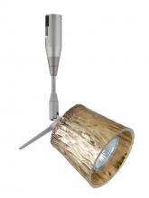 Besa Lighting RSP-5145GF-18-SN - Besa Spotlight With 18" Stem Nico 3 Satin Nickel Stone Gold Foil 1x50W Bipin MR16