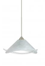 Besa Lighting RXP-181304-SN - Besa Pendant Hoppi Satin Nickel Marble/Clear 1x50W MAX GY6.35 Base