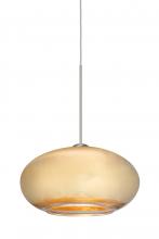 Besa Lighting RXP-2492GF-SN - Besa Pendant Brio 7 Satin Nickel Gold Foil 1x35W MAX GY6.35 Base