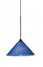 Besa Lighting RXP-282484-BR - Besa Pendant Kona Bronze Blue Starpoint 1x50W MAX GY6.35 Base