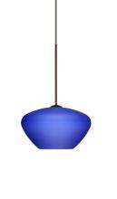 Besa Lighting RXP-541087-BR - Besa Pendant Peri Bronze Blue Matte 1x50W MAX GY6.35 Base