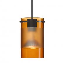 Besa Lighting RXP-6524EG-BK - Besa Pendant Scope 4, Black Finish, Armagnac/Frost 1x50W MAX GY6.35 Base MR16