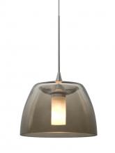 Besa Lighting RXP-SPURSM-SN - Besa Spur Cord Pendant, Smoke, Satin Nickel Finish, 1x35W MAX GY6.35 Base