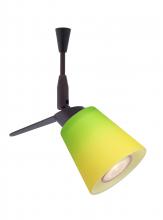 Besa Lighting SP-5042GY-06-BR - Besa Spotlight With 6" Stem Canto 3 Bronze Bicolor Green/Yellow 1x35W Bipin MR11
